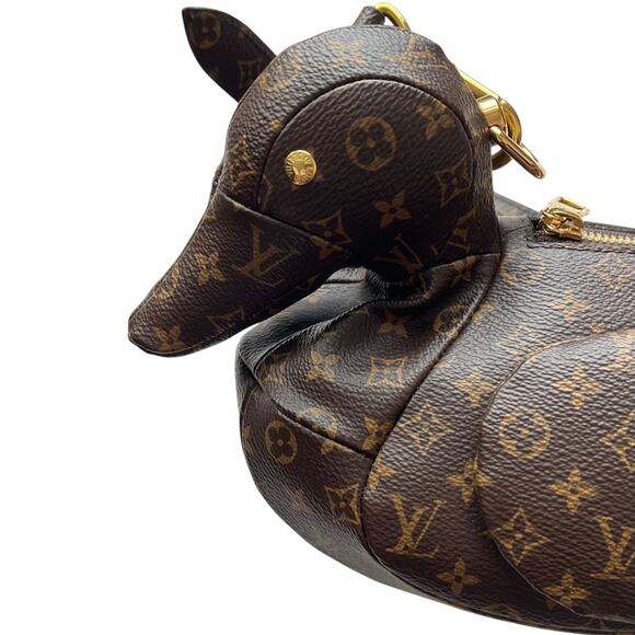Louis Vuitton Duck Bag Nigo Monogram Crossbody Rare LV Gold Canvas Clutch Purse - Picture 7 of 16